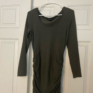 Green skin tight dress from express, size s